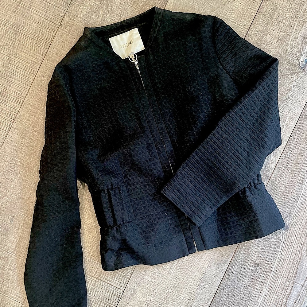 Maje textured cropped blazer